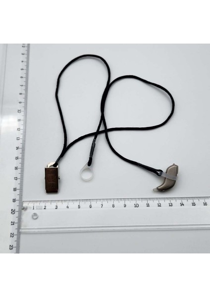 Çift Halkalı Siyah Büyük Boy Ipli Tutaç, Kulaklık Tutamacı, Işitme Cihazı Ipli Tutacağı, Yesmed modelleri