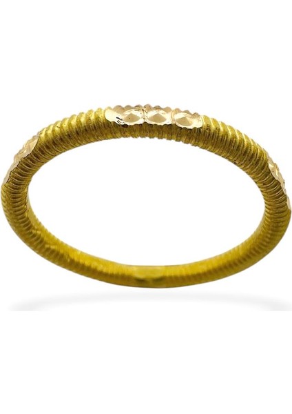 22 Ayar Altın Noktalı Ajda Yüzük Alyans Çok Şık