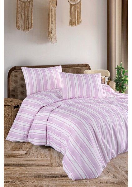 Breeze Pink %100 Pamuk Çift Kişilik Nevresim Seti