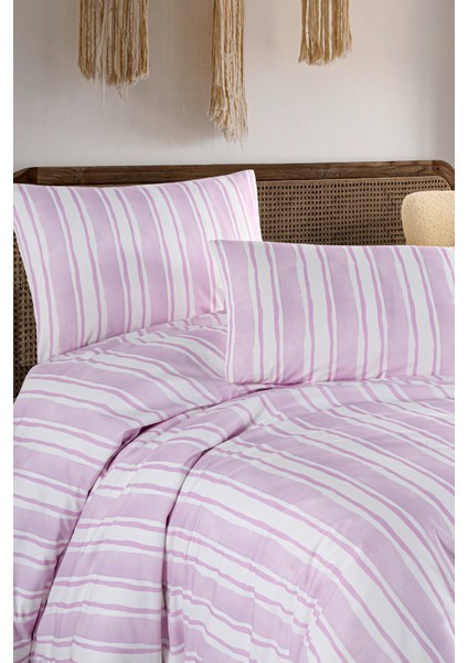 Breeze Pink %100 Pamuk Çift Kişilik Nevresim Seti