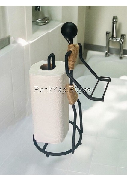 Dekoratif Kağıt Havluluk - Yükseklik 38 cm Havlu Takma Yeri 28 cm