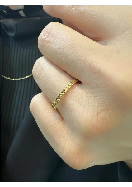 22 Ayar Altın Yıldızlı Ajda Yüzük Alyans Çok Şık fiyatları