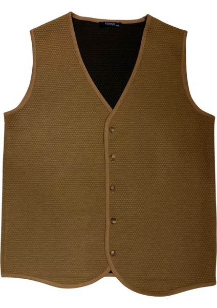 Erkek Yeşil Kaptone Yelek