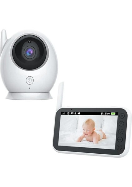 LCD Ekranlı Gece Görüşlü Bebek Monitörü - Bebek Izleme Kamerası Oda Sıcaklığı Kontrollü Kablosuz