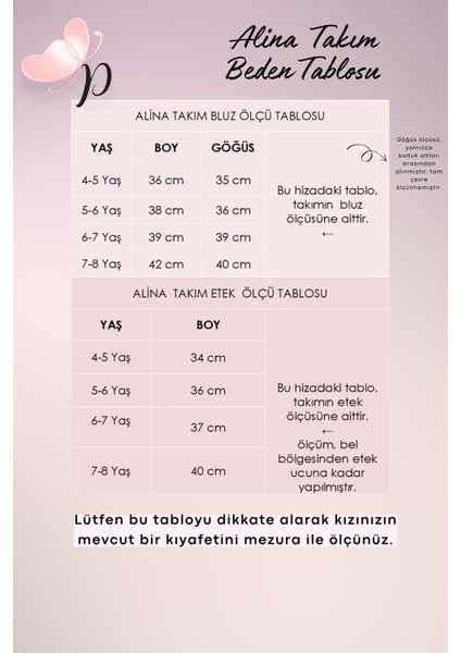 Kız Çocuk Alina Madonna Su Yeşili Etek Bluz Takım modelleri