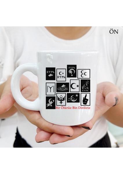 Bir Ölür Bin Diriliriz Dayanıklı Her Yaşa ve Zevke Uygun Kişiye Özel Kupa Bardaklar