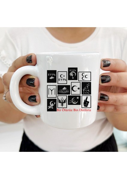 Bir Ölür Bin Diriliriz Dayanıklı Her Yaşa ve Zevke Uygun Kişiye Özel Kupa Bardaklar modelleri