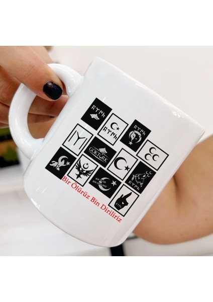 Bir Ölür Bin Diriliriz Dayanıklı Her Yaşa ve Zevke Uygun Kişiye Özel Kupa Bardaklar fırsatları