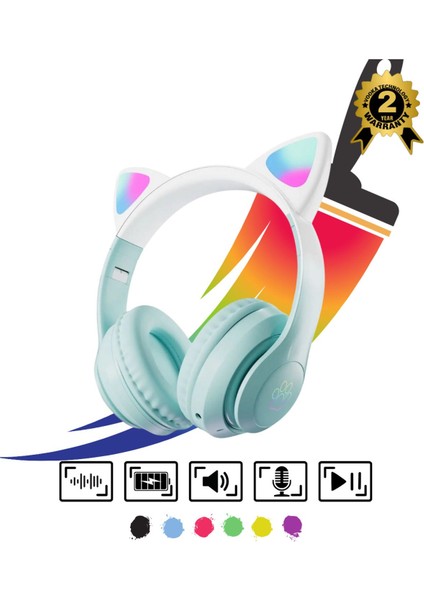 Bluetooth Kulaklık Kulaklık Pro 5.3 Akıllı Rgb LED Detaylı Bluetooth Kablosuz Kulaklık Çocuk Oyuncu modelleri