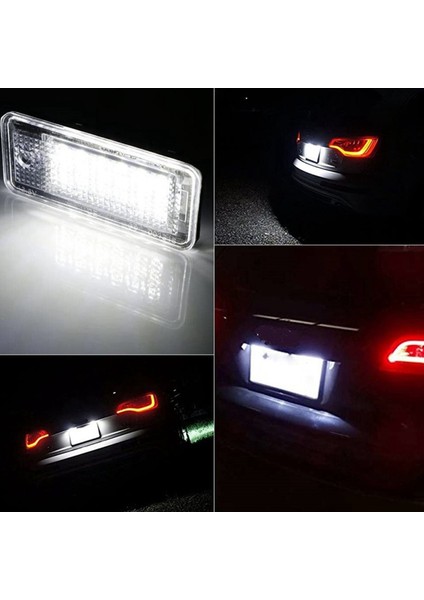 Araba LED Linse Plaka Işığı ile Uyumlu - A3 S3 8p A4 B6 B7 A5 A6 (Yurt Dışından)