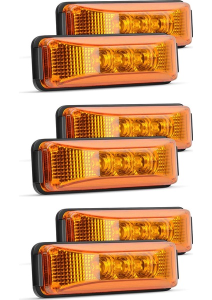Adet 3.9 Inç 3 Kamyon Römork Ön Arka LED Yan Sinyal Lambası (Yurt Dışından)