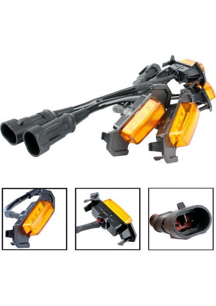 2016 -2020 Için Ön Izgara Aydınlatma LED Izgara Işıkları Kiti 24 Adet (Amber Kabuk Sarı Işık) (Yurt Dışından) modelleri