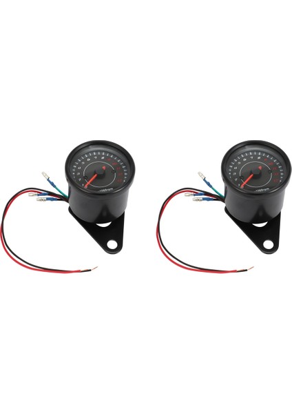2x Dijital Elektronik Indüksiyon IP65 LED Arka Işık Evrensel Motosiklet Kilometre Ölçer Sayacı 13K Rpm (Yurt Dışından)