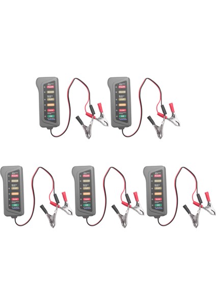 5x 12V Araç Aküsü ve Alternatör Test Cihazı - Akü Durumunu ve Alternatör Şarjını Test Edin (Led Göstergesi) (Yurt Dışından)