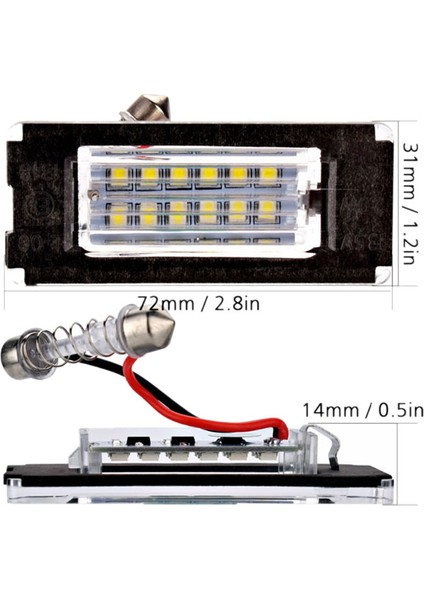 Adet LED Numarası Plaka Işığı R56 2006 - 2012 Için Hata Yok Plaka Işığı Lambaları (Yurt Dışından)