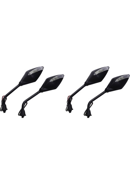 2 Çift Evrensel Motosiklet LED Dönüş Sinyalleri 5 Renk Mevcuttur Motosiklet Dikiz Aynaları Scooter Gösterge Aynası (Yurt Dışından)