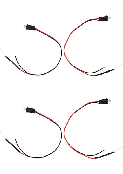 2x 12V Yanıp Sönen Kukla Sahte Araba Alarmı Dash Montajlı LED Işık (Kırmızı) (Yurt Dışından)