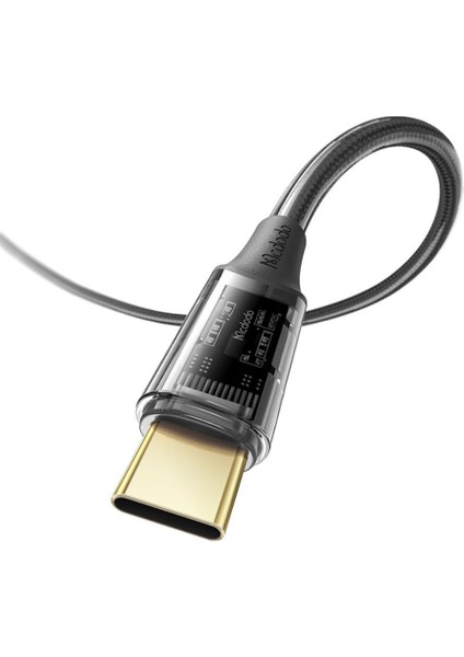 CA-2110 100W Type-C To Type-C Veri Aktarım ve Şarj Kablosu 1.2m-Siyah