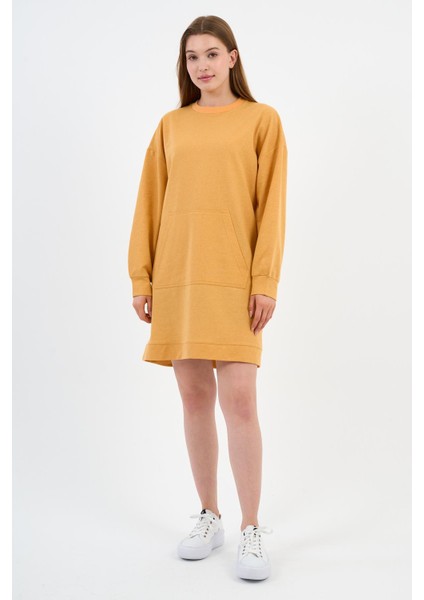 Kadın Kanguru Cepli Oversize Tunik (B24-00225)