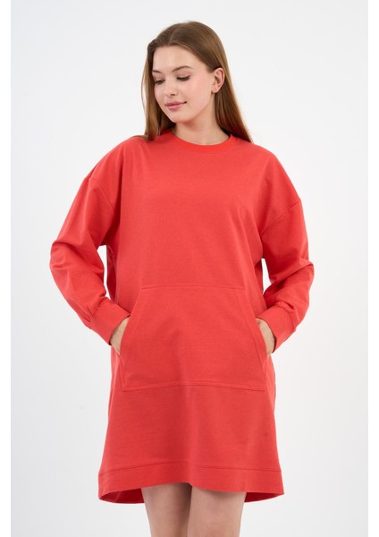 Kadın Kanguru Cepli Oversize Tunik (B24-00225) modelleri