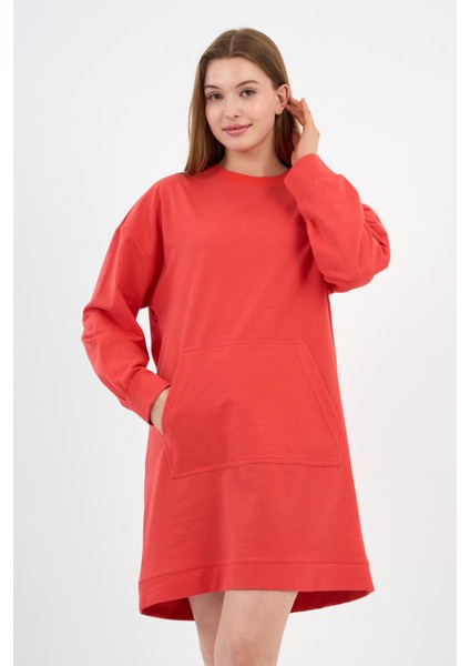 Kadın Kanguru Cepli Oversize Tunik (B24-00225) fırsatları