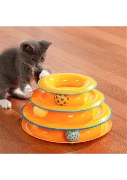 Eğleneli Üç Katlı Kedi Oyuncağı Seti Oyuncağı
