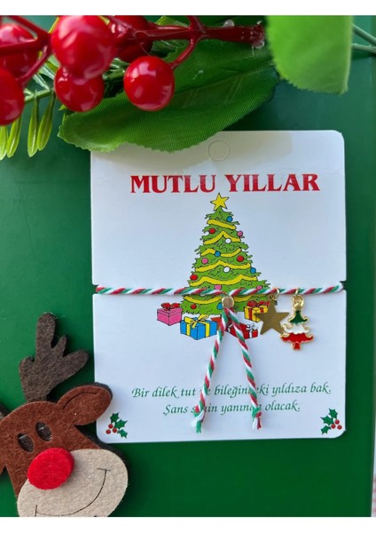 - Karne Hediyesi 2 - Geyikli Çorap & Şans Kolyesi & Şans Bileziği fırsatları