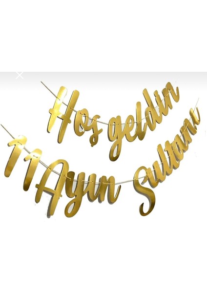 Hoşgeldin 11 Ayın Sultanı Kaligrafi Yazı 3 Gold Metalik Balon Gold Balon Ipi Ramazan Oda Süsleme fiyatları