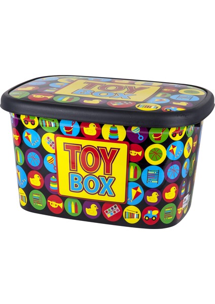 Çok Amaçlı Plastik Oyuncak Saklama Kutusu Fun Box Oyuncak Organizeri - Kapaklı Oyuncak Kutusu -Toy Box