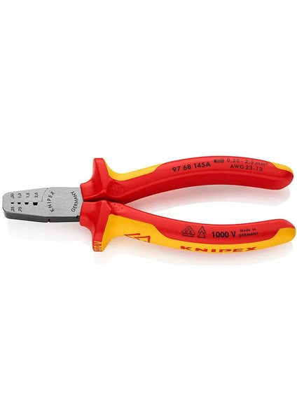 97 68 Yüksük Sıkma Pensi Vde 145 mm - KNI9768145A