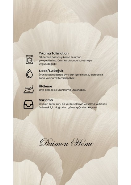 Anemon Model Güpürlü Masa Örtüsü