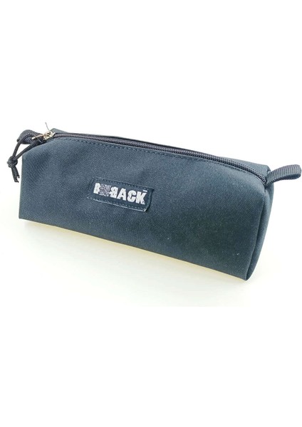 Üçgen Kumaş Fermuarlı Kalemlik 20 cm Siyah 241