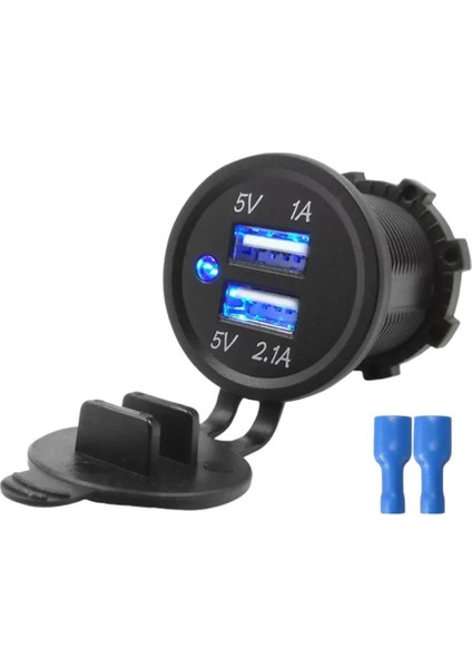 28MM Pano Ti̇pi̇ USB 8-32V Gi̇ri̇ş 5V 1A ve 5V 2,1A Çikiş