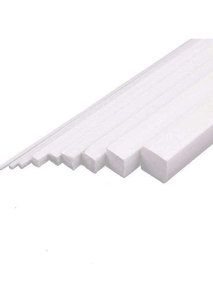 Plastik Kare Beyaz Çıta 10X10 mm