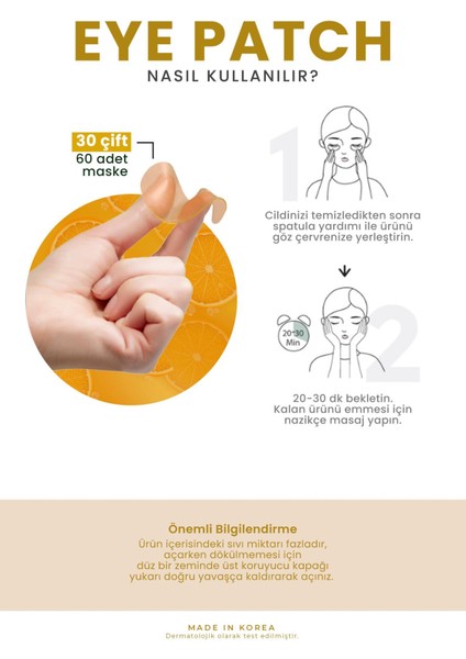 C Vitamini ve Kafein Içeren Aydınlatıcı Göz Altı Maske Seti 60 Adet Lebelage Dr Vitamin Eye Patch fırsatları