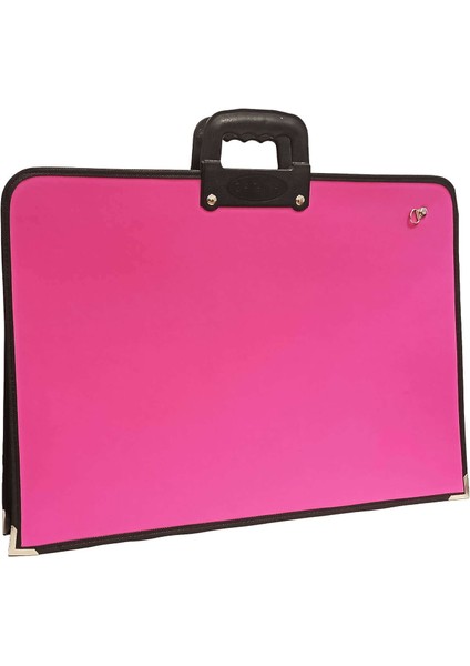Körüklü Proje Çantası 38X52 cm Pembe