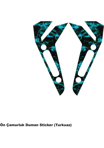 Cfmoto 250SR Ön Çamurluk Turkuaz Duman Parçalı Kaplama Stıcker Etiket Modeli fiyatları