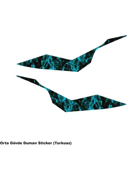 Cfmoto 250SR Orta Şase Turkuaz Duman Parçalı Kaplama Stıcker Etiket Modeli fiyatları