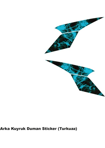 Cfmoto 250SR Arka Kuyruk Turkuaz Duman Parçalı Kaplama Stıcker Etiket Modeli fiyatları