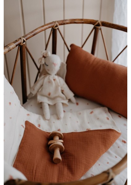 Bebek Boy Müslin Nevresim Takımı (100X150) | Boho Butterfly