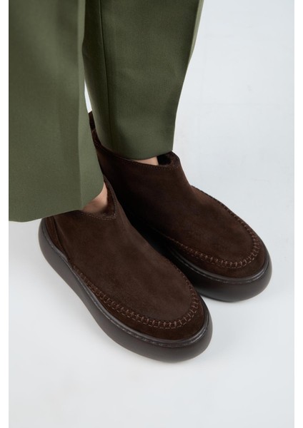 (Carolina) Kadın Deri Içi Kürklü Mini Kahve Bot fiyatları