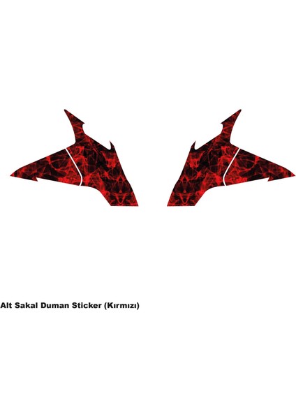 Cfmoto 250SR Alt Sakal Kırmızı Duman Parçalı Kaplama Stıcker Etiket Modeli fiyatları