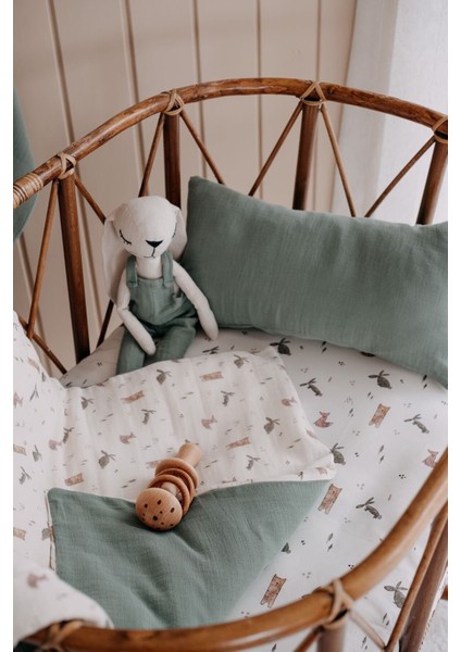 Bebek Boy Müslin Nevresim Takımı (100X150) | Woodland modelleri