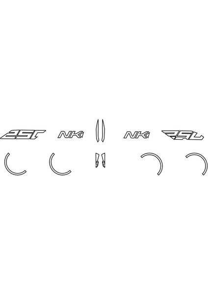 Cf Moto NK250 Beyaz Stıcker Etıket Takım Stıcker Etıket Modelı