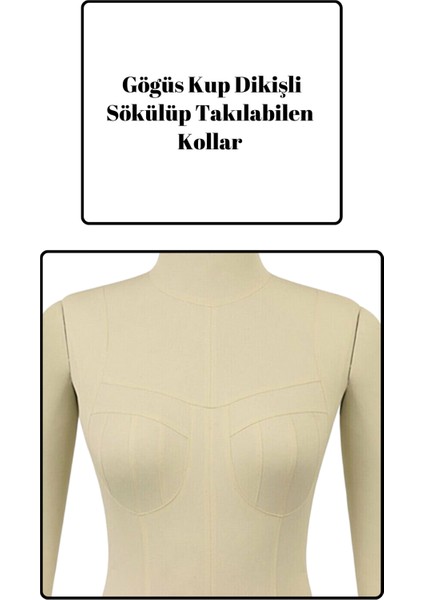 40 Beden Profesyonel Balık Kollu Prova Mankeni