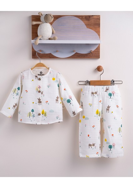 Müslin Bebek Pijama %100 Pamuk Oeko Tex Sertifikalı Terletmez Tahriş Etmez