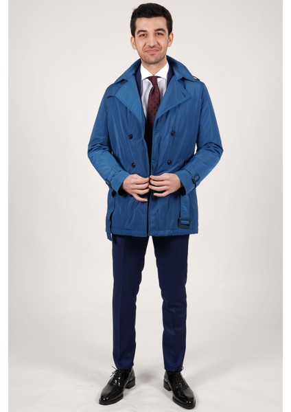 Dapper Style Yarım Trençkot Modern Tasarım Yağmurluk