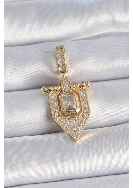 Pirinç Gold Renk Baget Zirkon Taşlı Ajda Charm - TJ-BC1011 modelleri