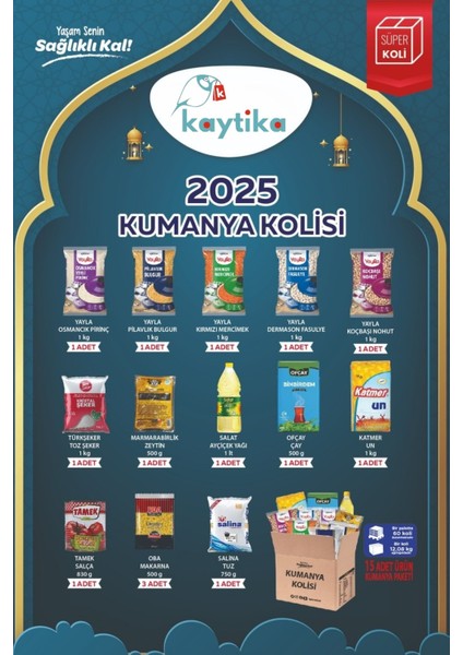 Ramazan Kumanya Erzak Kolisi 15 Parça Süper Paket