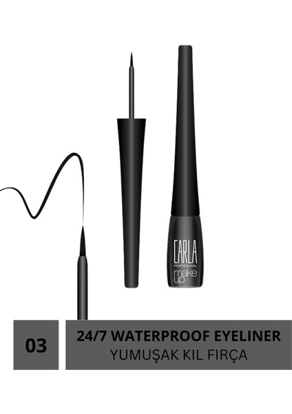 Suya Dayanıklı Eyeliner - 24/7 Waterproof Eyeliner - No: 03
